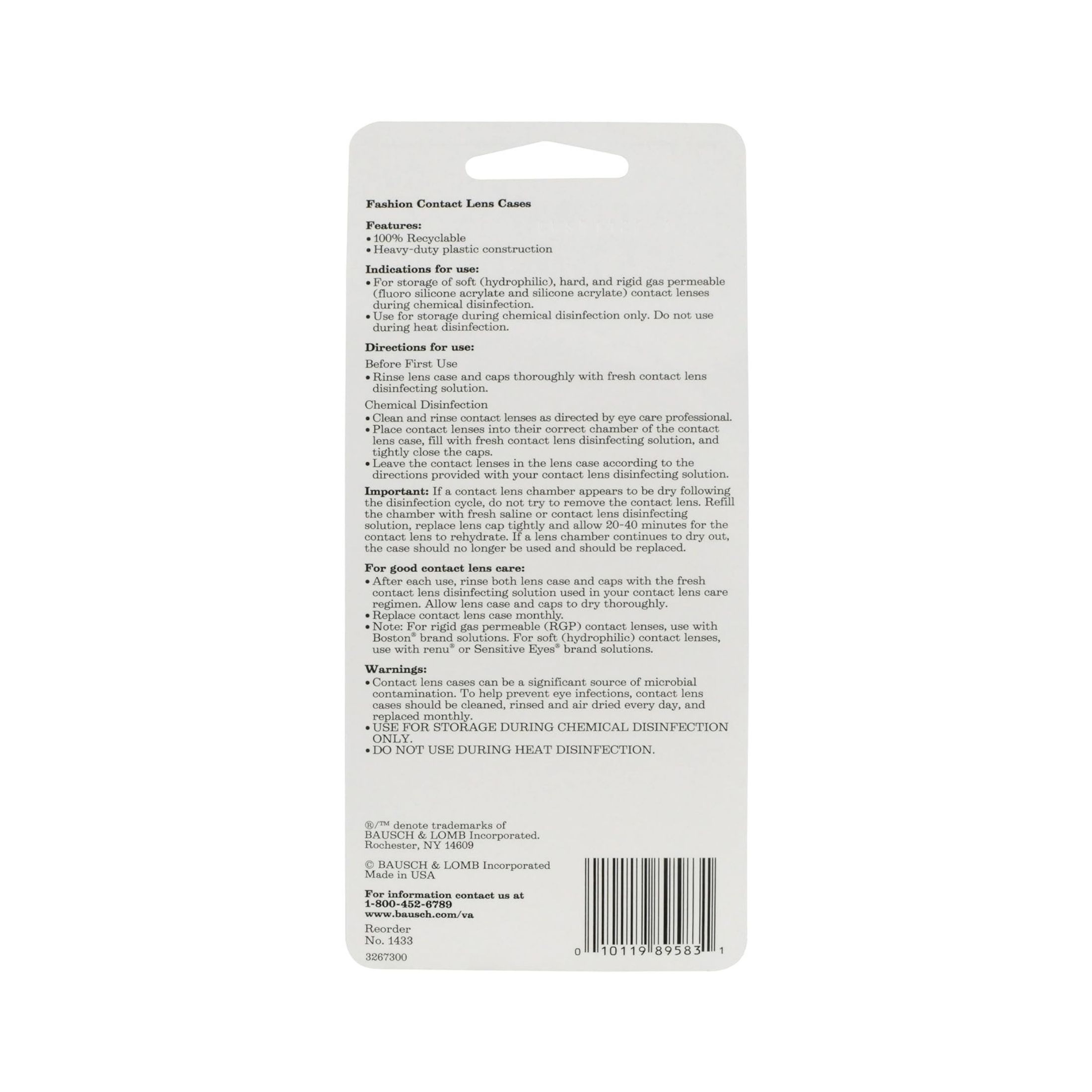 Bausch + Lomb Sight Savers Contact Lens Case