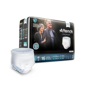 Attends Premier Disposable Underwear Pull On With Tear Away Seams Large, ALI-UW30, Overnight