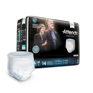Attends Premier Heavy Absorbency Disposable Underwear, XL, 14/BG