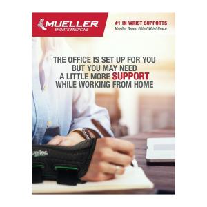 Mueller Green Fitted Wrist Brace, Right, One Size Fits Most