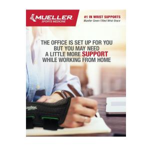 Mueller Green Fitted Wrist Brace, Left, One Size Fits Most