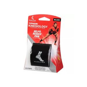 Mueller Typhoon Black Kinesiology Therapeutic Tape 20 Ea Blister Pack