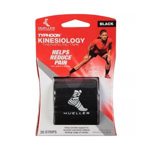 Mueller Typhoon Black Kinesiology Therapeutic Tape 20 Ea Blister Pack