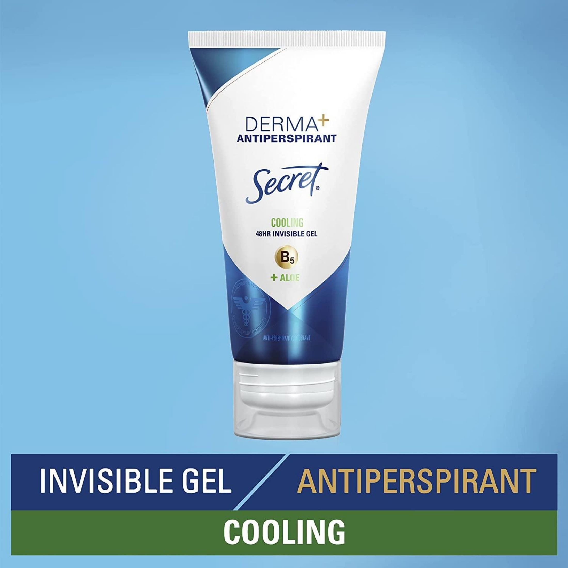 Secret Antiperspirant, Cooling, 48 Hr, Invisible Gel 2.5 Oz
