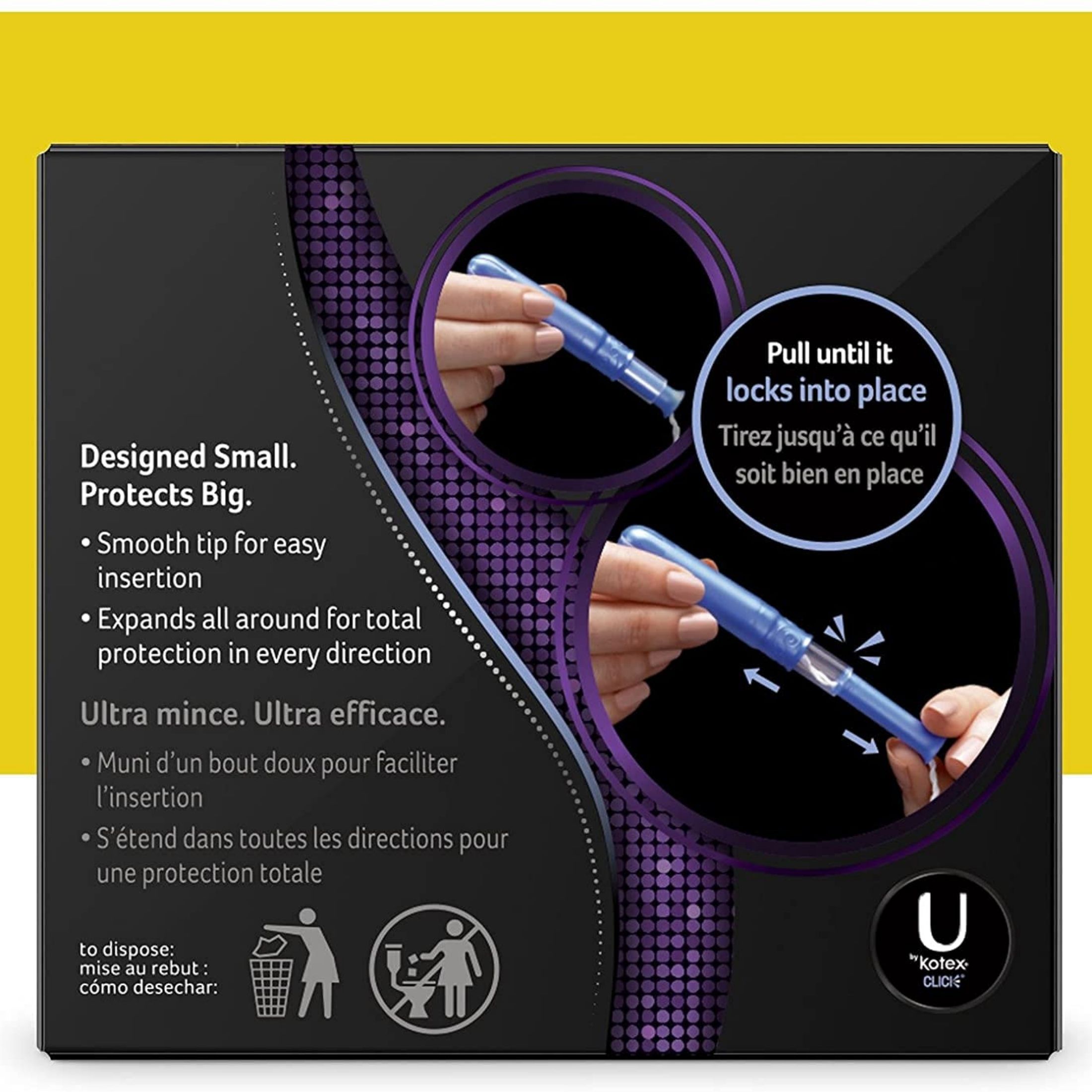 U By Kotex Click Compact Tampons, Regular, Unscented