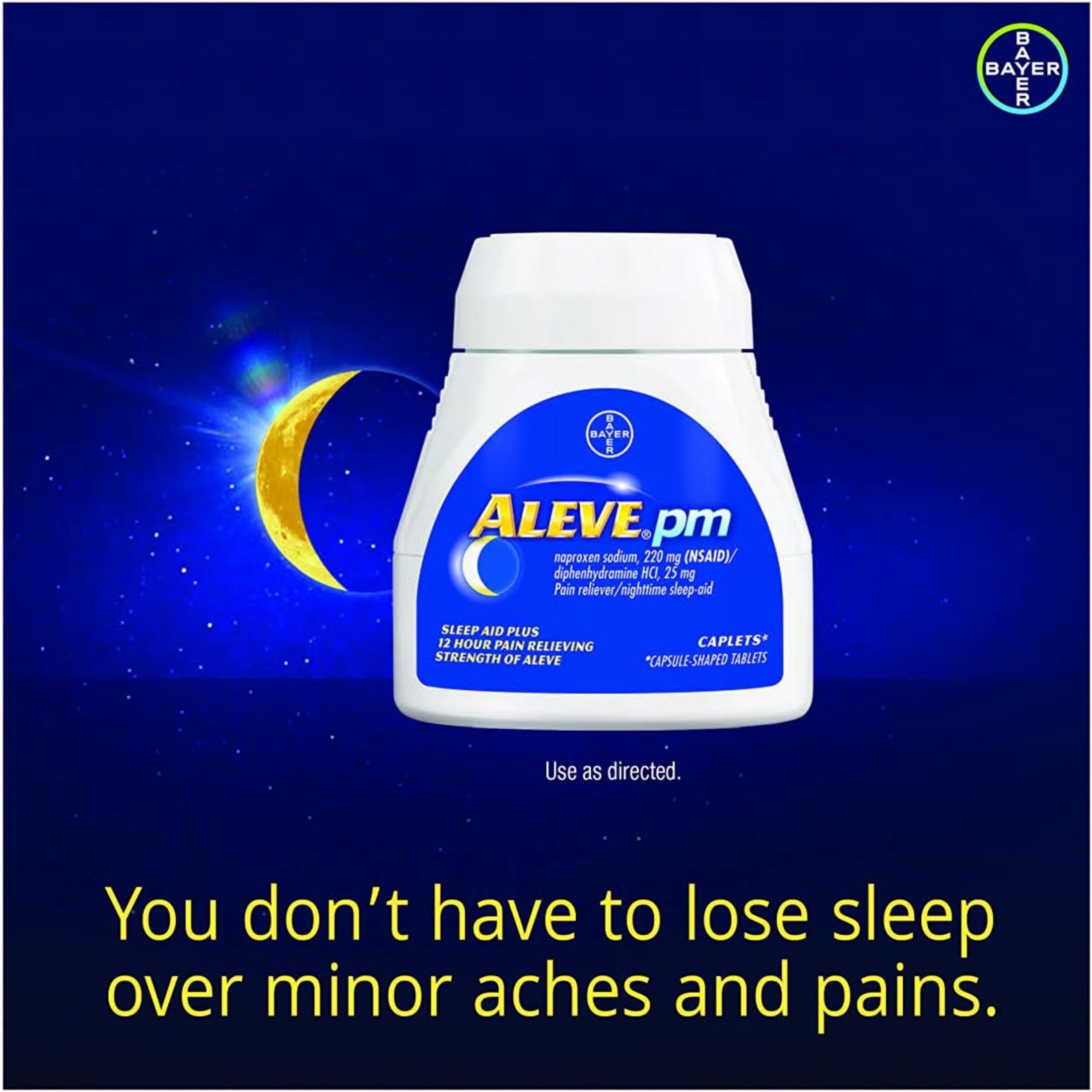 Aleve Pain Reliever/Nighttime Sleep Aid, Pm, Caplets