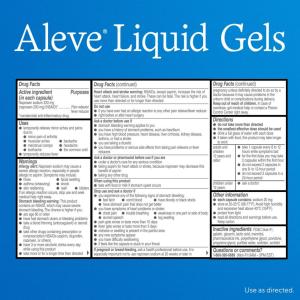 Aleve Pain Reliever/Fever Reducer, 220 Mg, Liquid Gels, Capsules