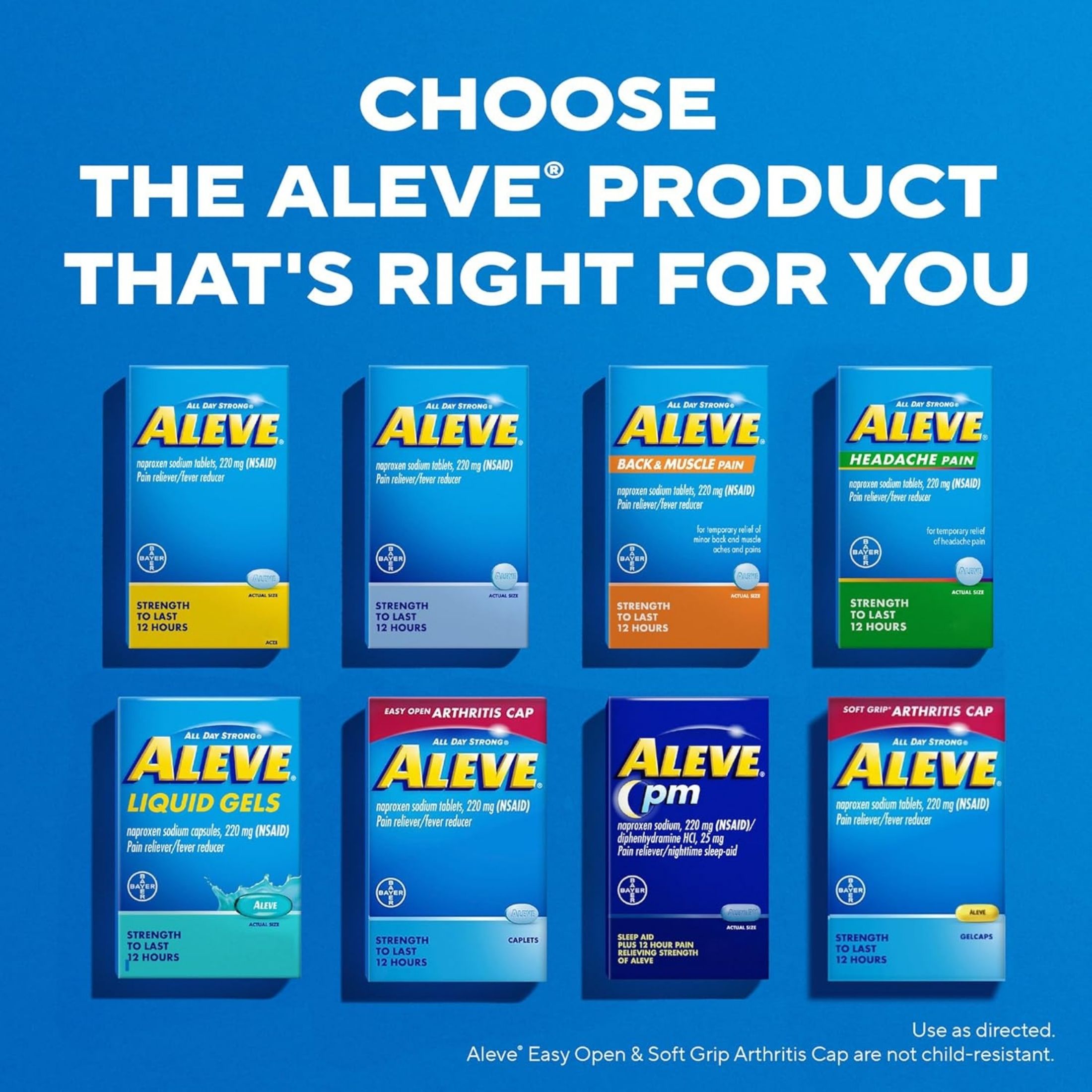 Aleve All Day Strong 220 Mg Pain Reliever/Fever Reducer 24 Caplets