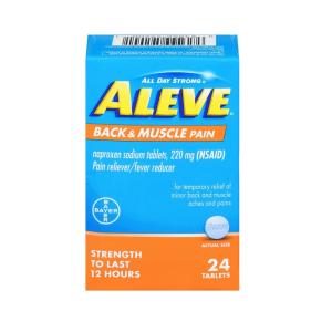 Aleve All Day Strong 220 Mg Back & Muscle Pain Tablets 24 Ea Box