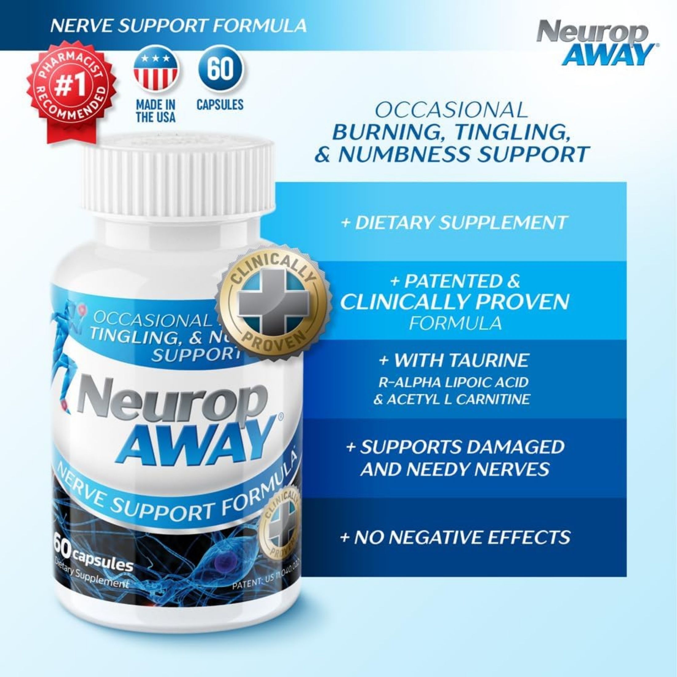 NeuropAWAY Nerve Support Formula Pain Relief