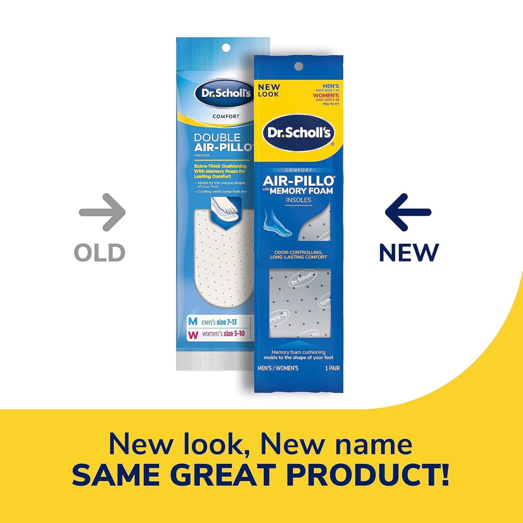 Dr. Scholl's Comfort Double Air-Pillo Insoles, 1 Pair