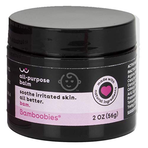 Bamboobies Women's All Purpose Balm, White, Organic Cream For Stretching Skin, 2 Oz Jar