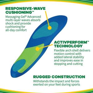 Dr. Scholl's Athletic Series Sport Insoles For Men 8-14