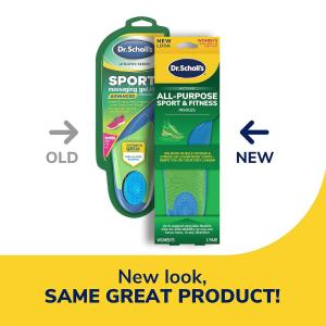 Dr. Scholl's Insoles, All-Purpose Sport & Fitness, Active, Shoe Size 6-10, Women's