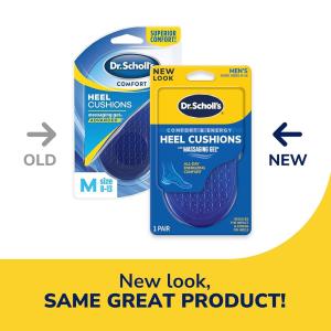 Dr. Scholl's Heel Cushions, Comfort, Massaging Gel, Advanced, Men, Sizes 8 13