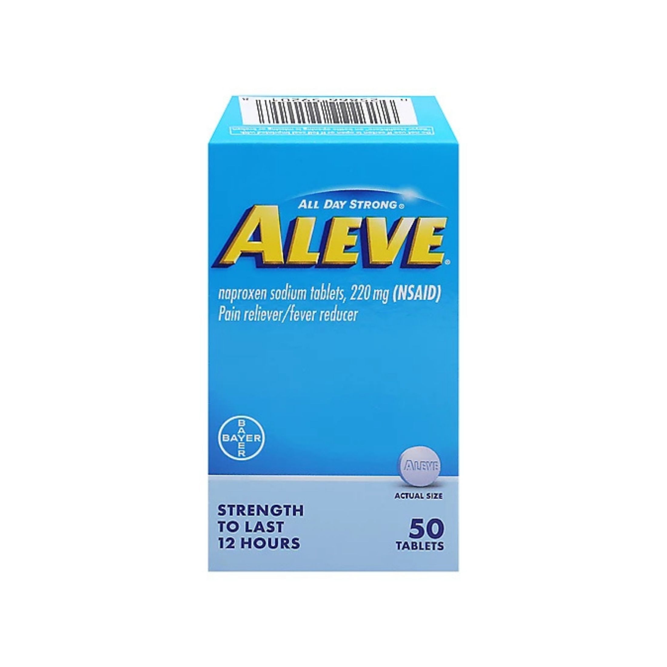 Aleve All Day Strong 220 Mg Pain Reliever/Fever Reducer Tablets 50 Ea Box