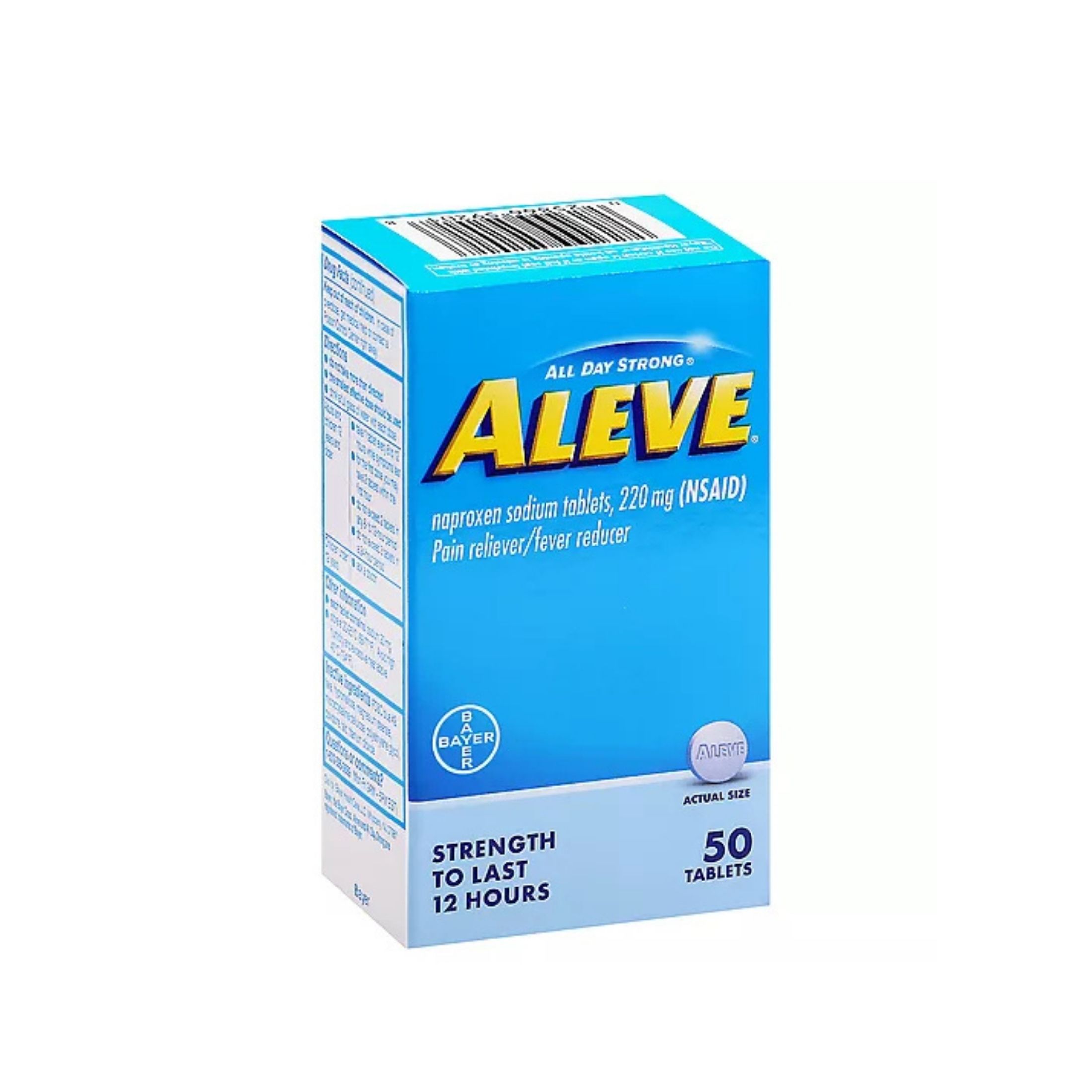 Aleve All Day Strong 220 Mg Pain Reliever/Fever Reducer Tablets 50 Ea Box