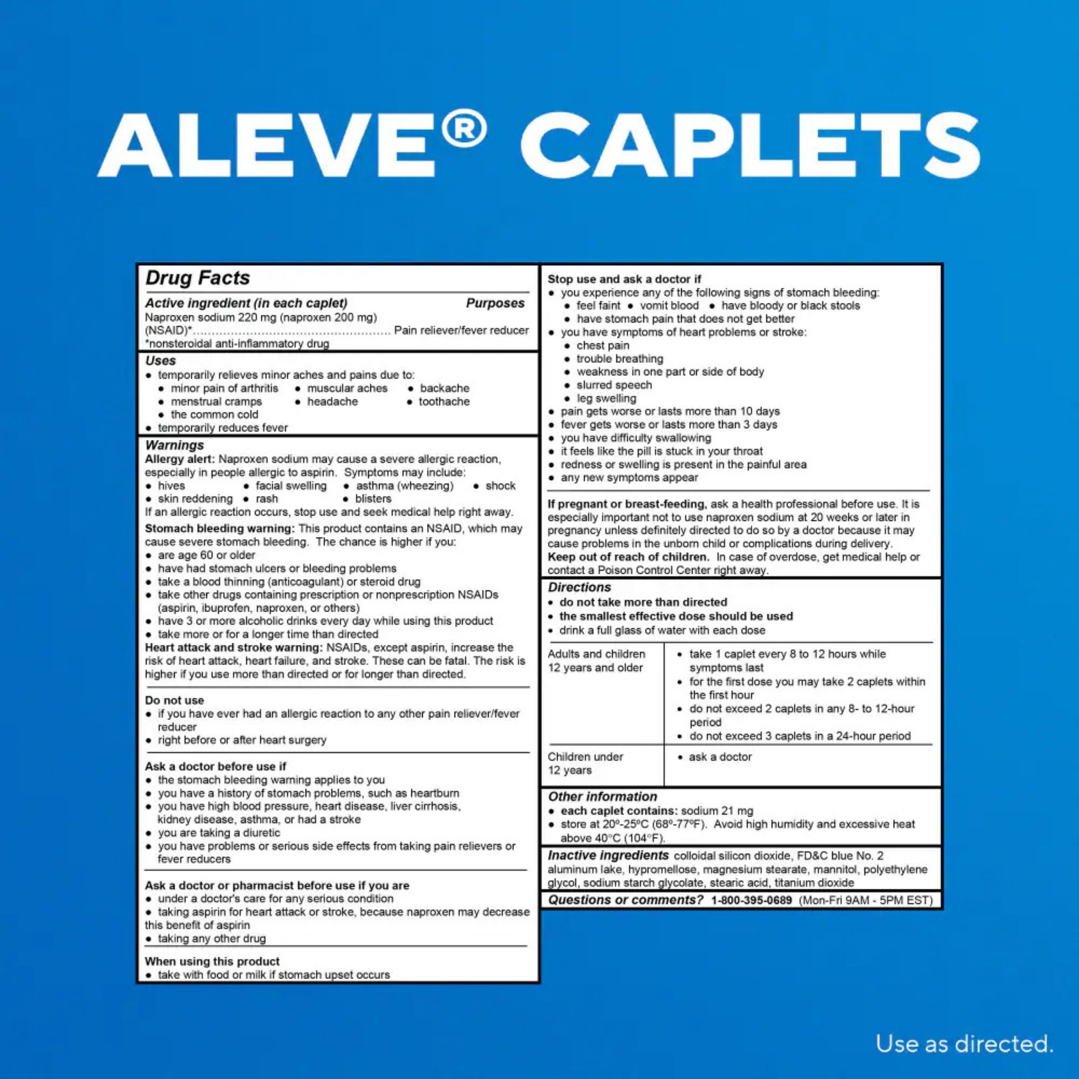 Aleve Naproxen Sodium Pain Reliever - Fever Reducer With Arthritis Cap -- 220 Mg - 90 Caplets