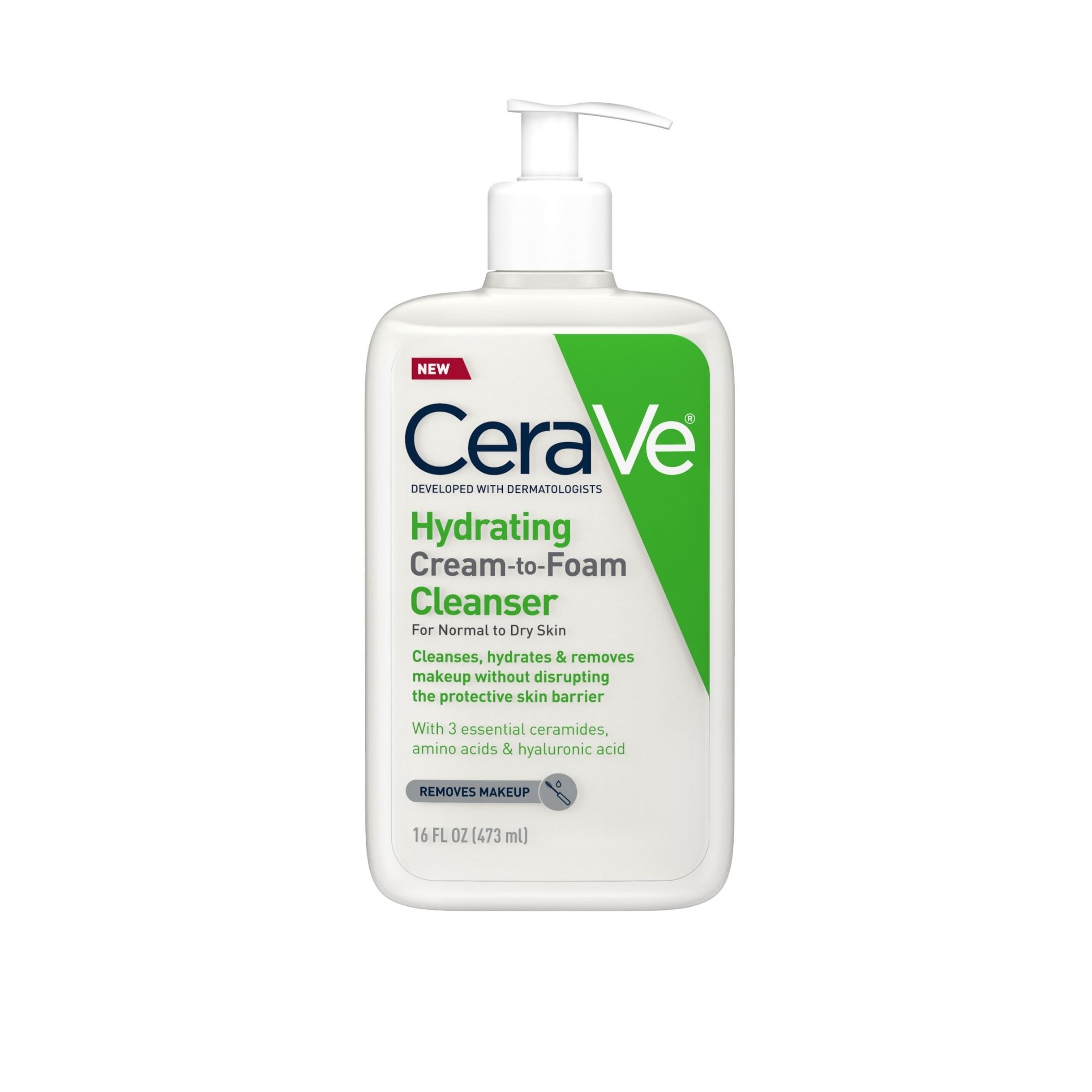 CeraVe Hydrating Cream-To-Foam Cleanser For Normal To Dry Skin - 12 Oz
