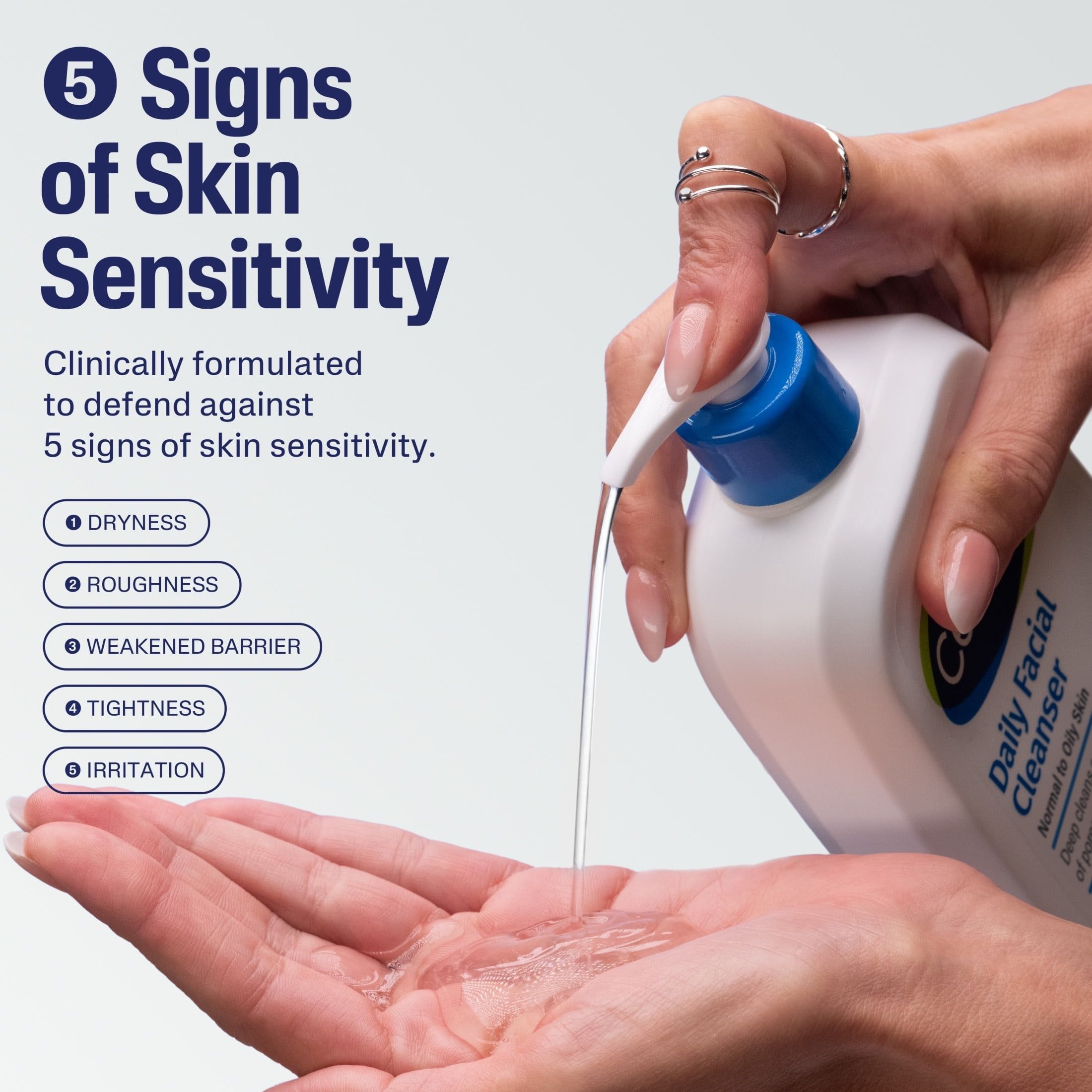 Cetaphil Daily Sensitive Facial Cleanser, 8 Fl Oz