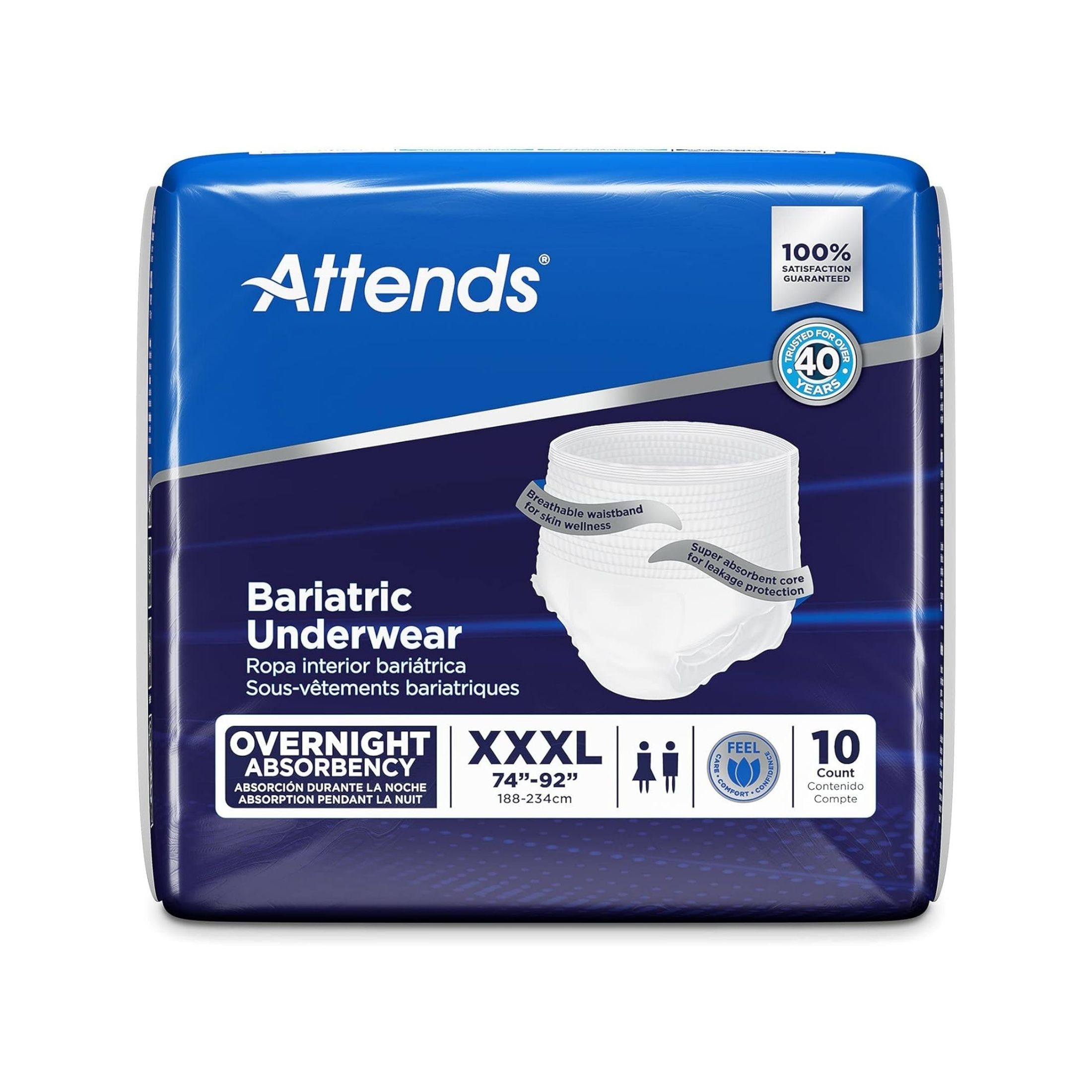 Attends Bariatric Unisex Severe Absorbency Underwear - 3X-Large