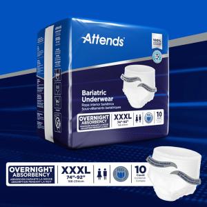 Attends Bariatric Unisex Severe Absorbency Underwear - 3X-Large
