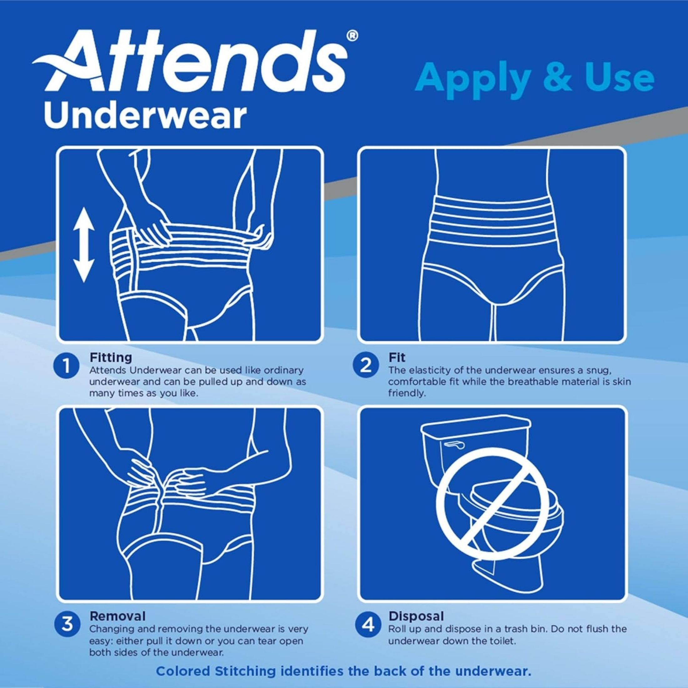 Attends Bariatric Unisex Severe Absorbency Underwear - 3X-Large