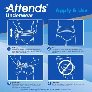Attends Bariatric Unisex Severe Absorbency Underwear - 3X-Large
