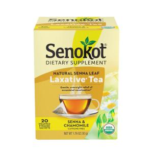 Senokot Natural Senna Leaf Laxative Tea Wrapped Pyramid Sachets