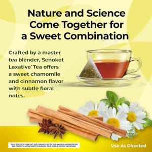 Senokot Natural Senna Leaf Laxative Tea Wrapped Pyramid Sachets