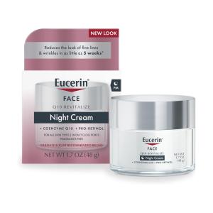 Eucerin Q10 Anti-Wrinkle + Pro-Retinol Night Cream, 1.7 Fl Oz - 48 G