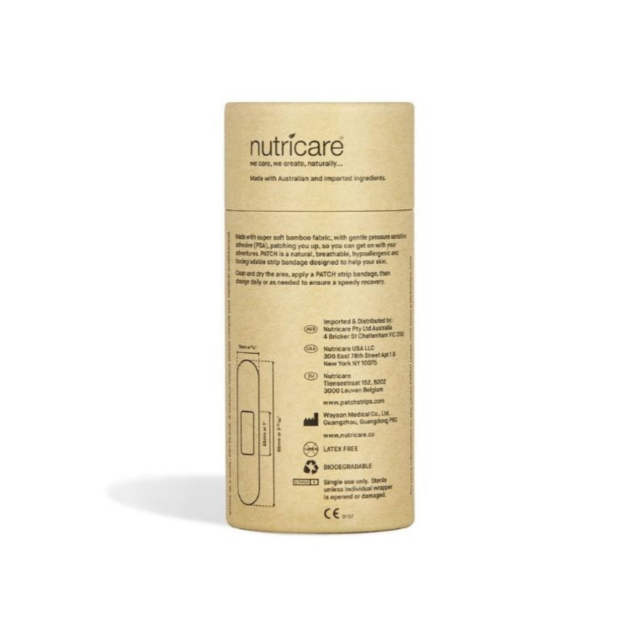 Patch Cuts & Scratches Bamboo Adhesive Strips 25 Count By Nutricare