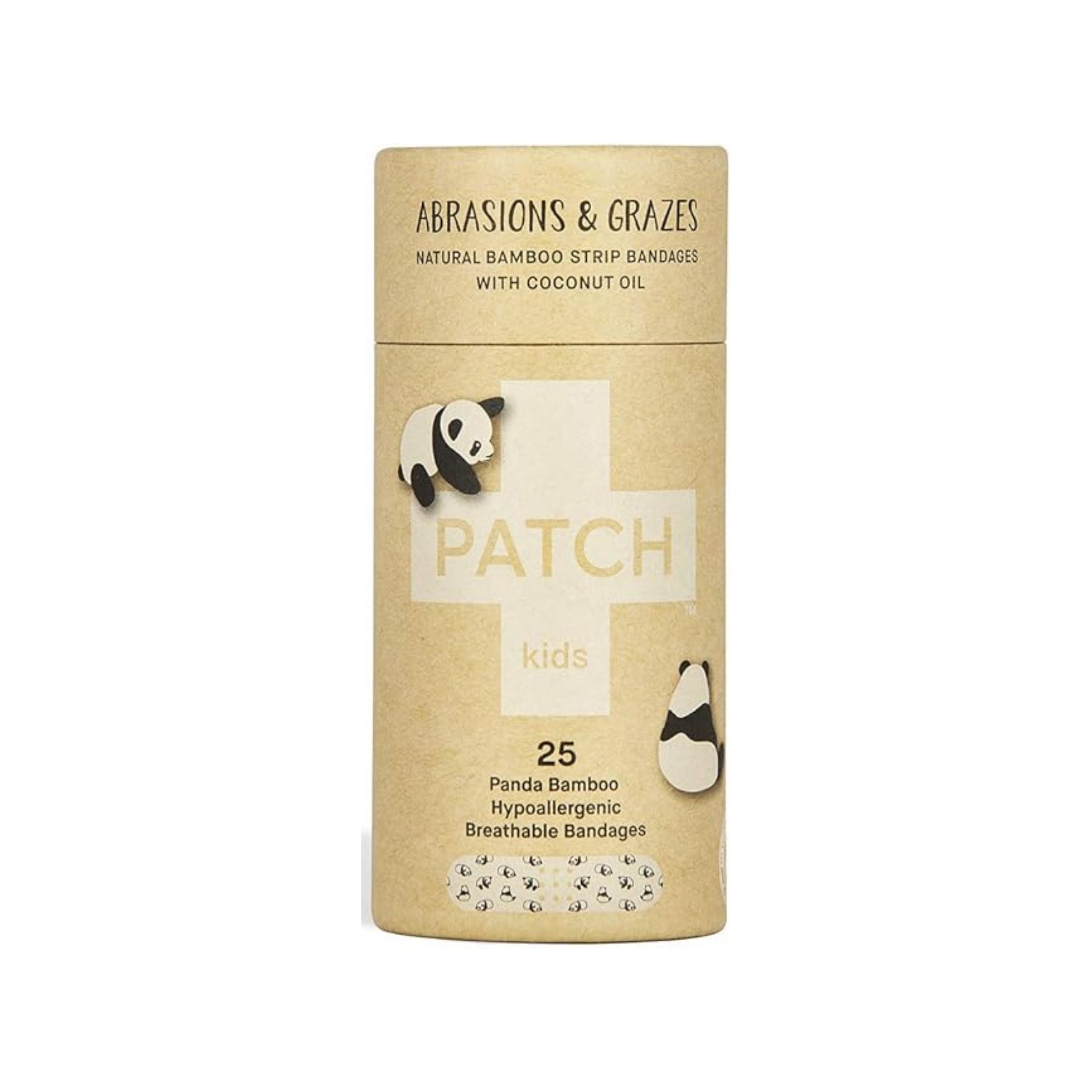 Patch Kids Eco-Friendly Bamboo Bandages For Abrasions & Grazes Coconut Oil