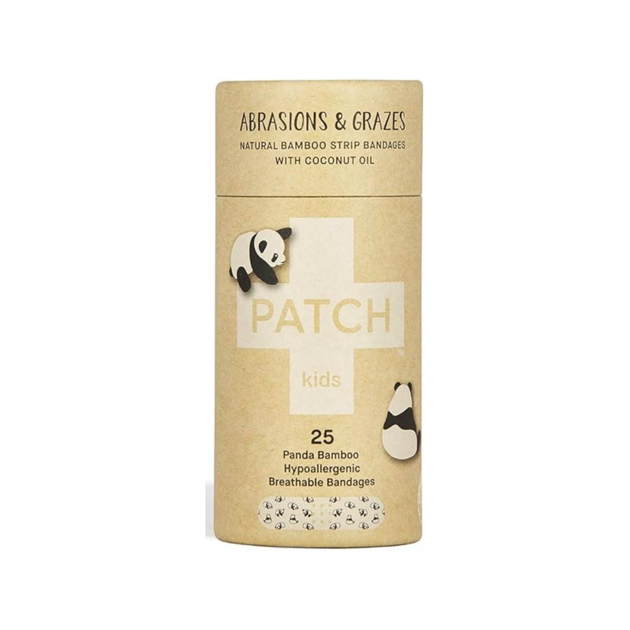 Patch Kids Eco-Friendly Bamboo Bandages For Abrasions & Grazes Coconut Oil