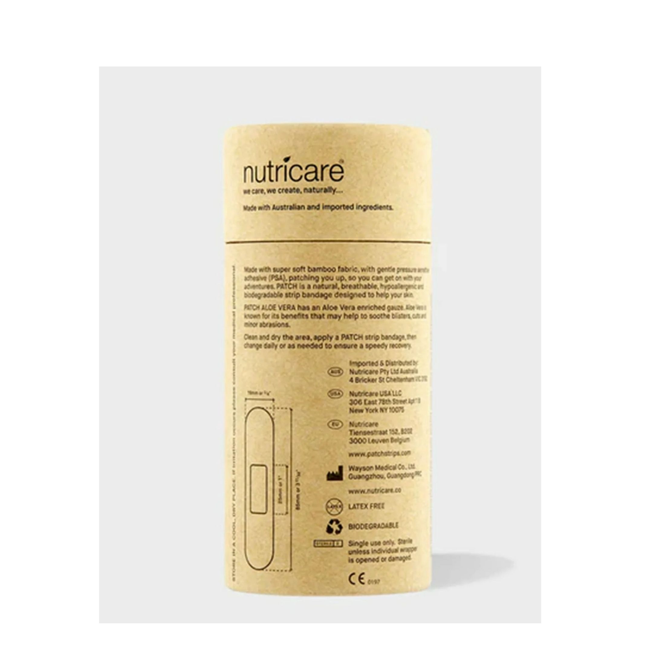 Patch Eco-Friendly Bamboo Bandages For Burns & Blisters Aloe Vera