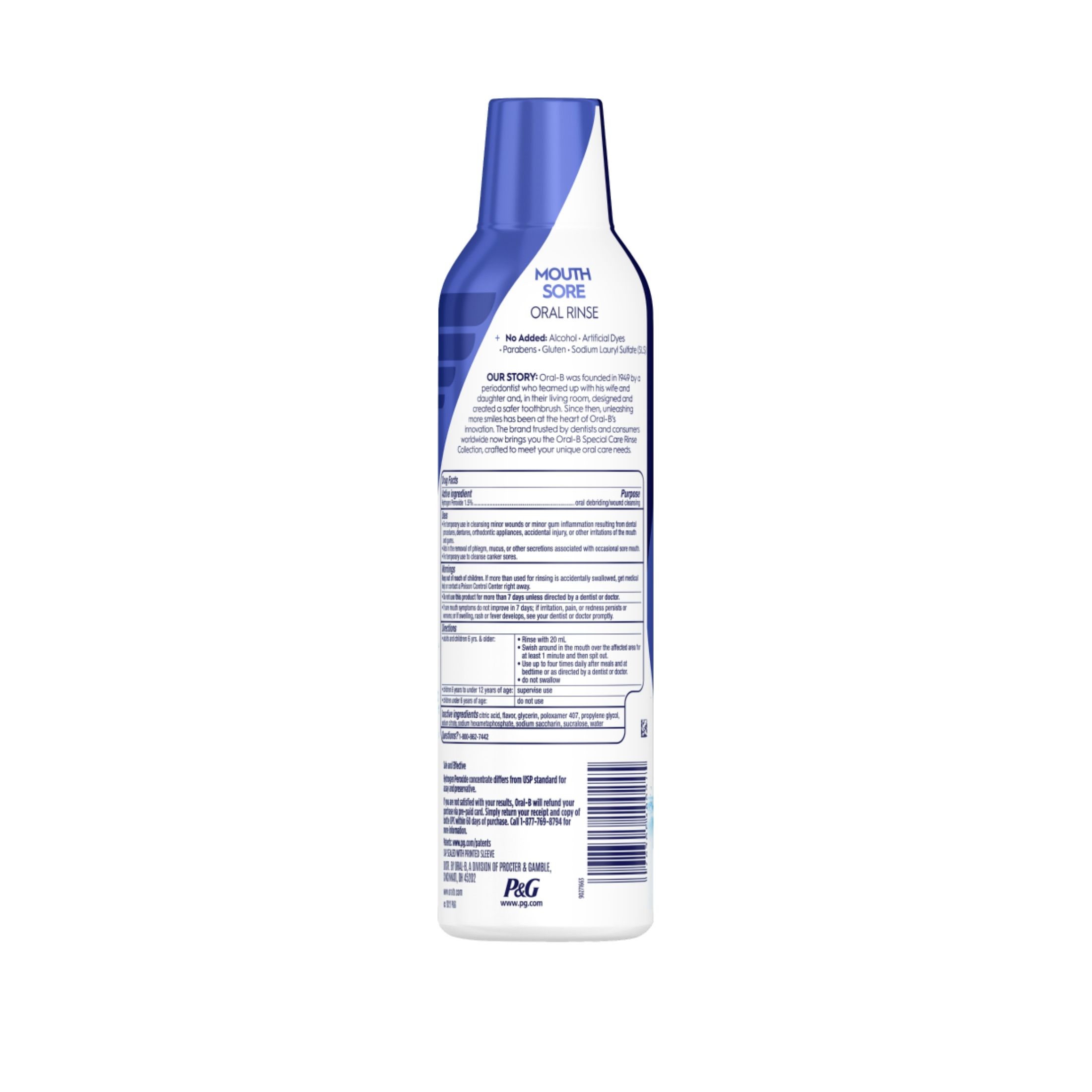 Oral-B Mouth Sore Special Care Rinse Soothing Mint - 16 Oz