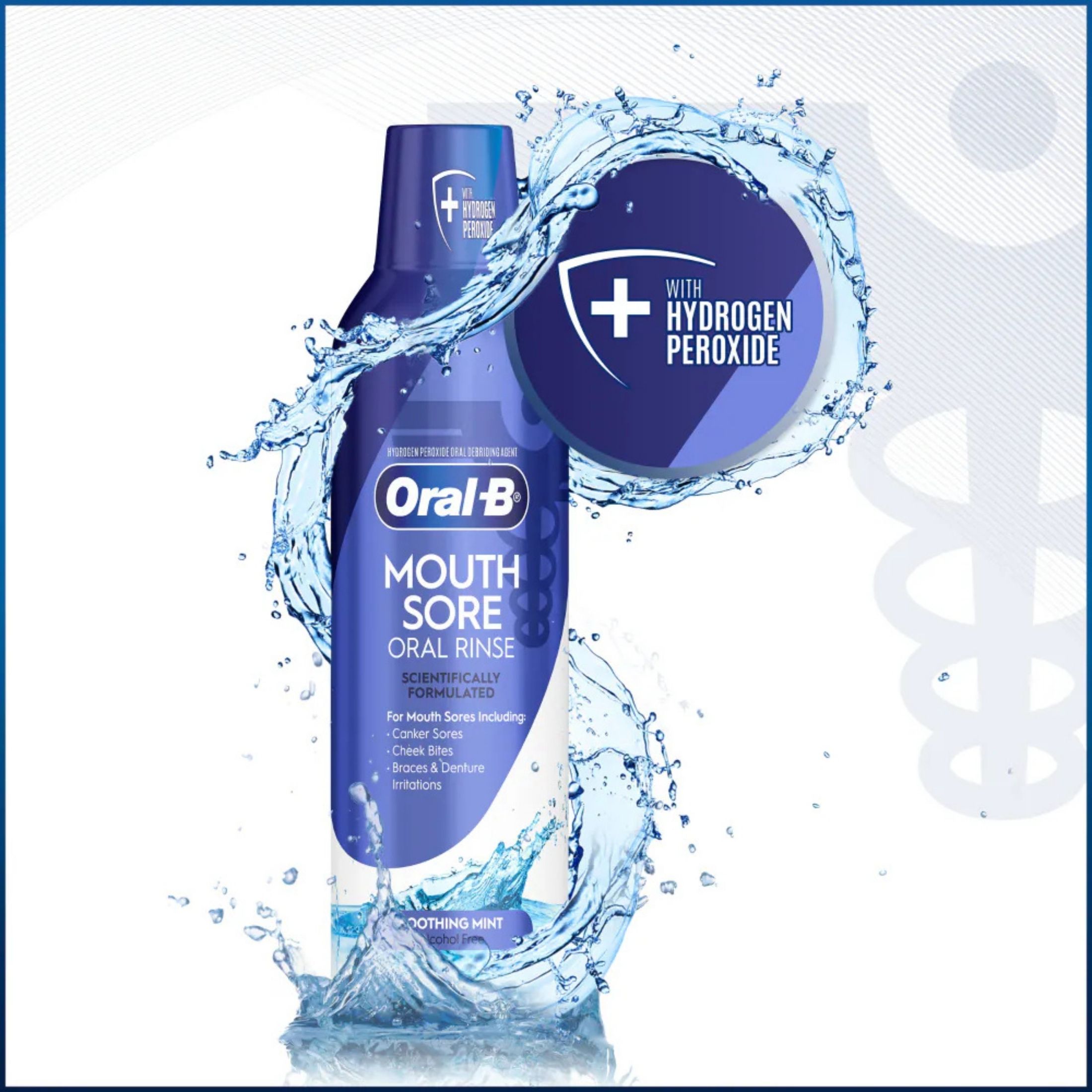 Oral-B Mouth Sore Special Care Rinse Soothing Mint - 16 Oz