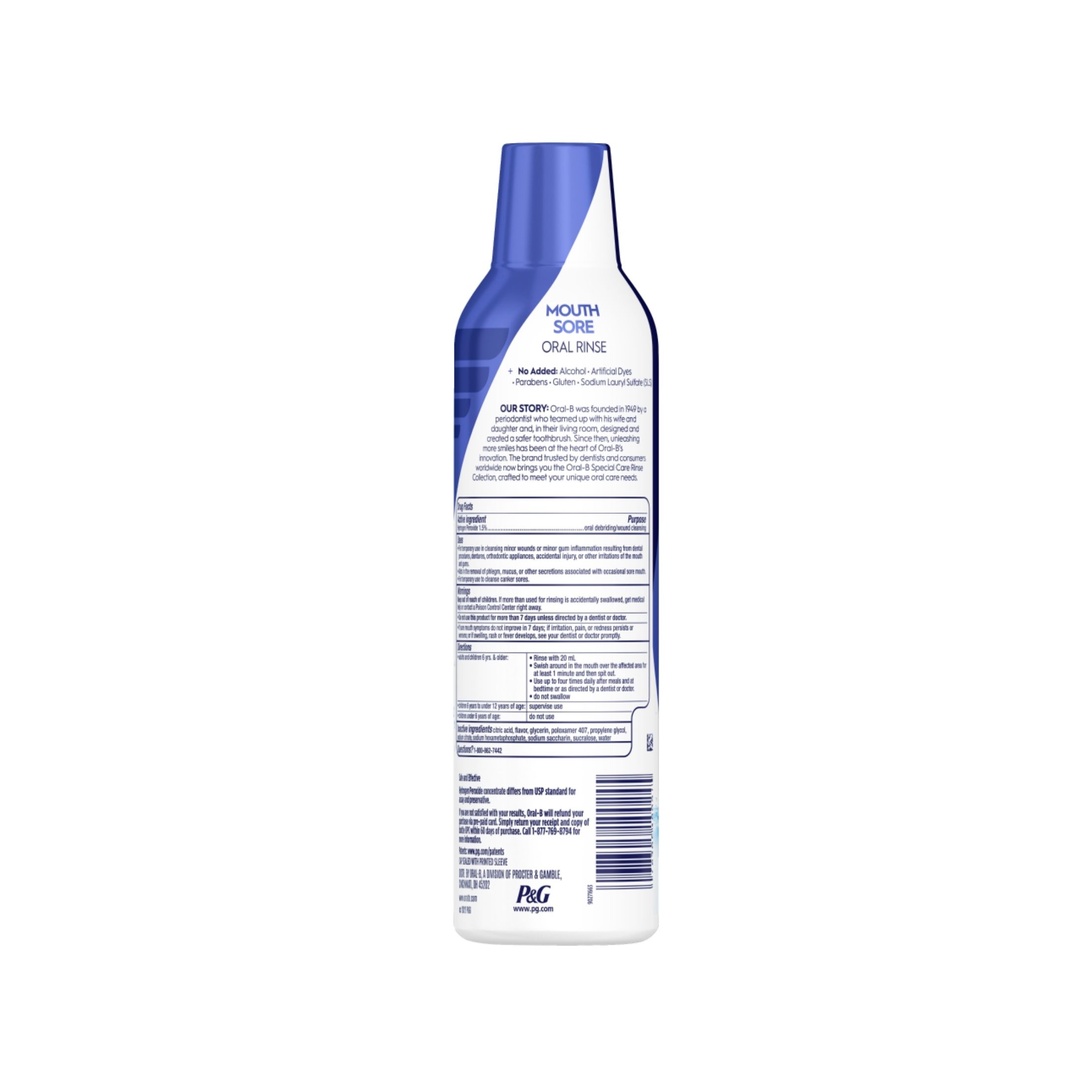 Oral-B Mouth Sore Special Care Rinse Soothing Mint - 16 Oz