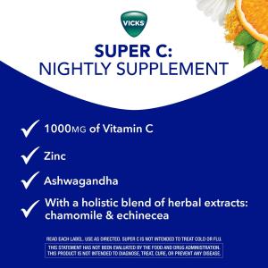 Vicks Severe Cold & Flu + Super C, Nighttime Convenience Pack