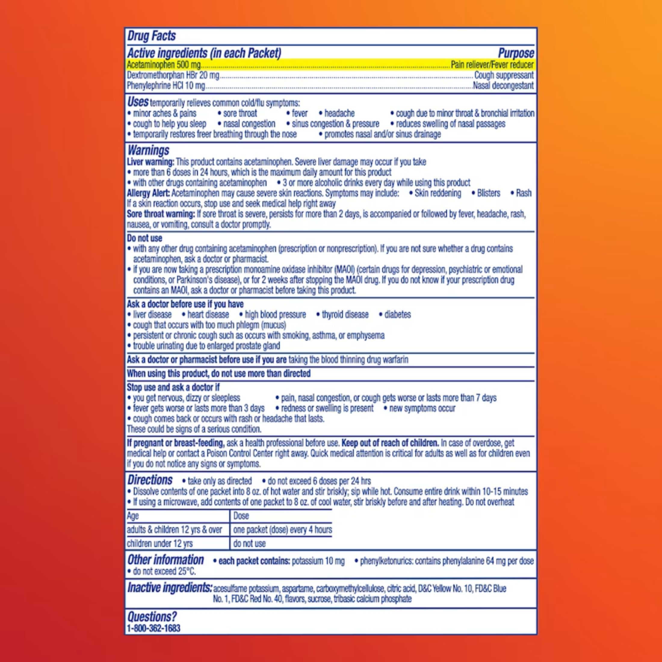 Vicks Tea Dayquil Sachet