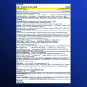 Vicks Cold & Flu + Congestion, Max Strength, Powder Packets, Honey Lemon Tea Flavor