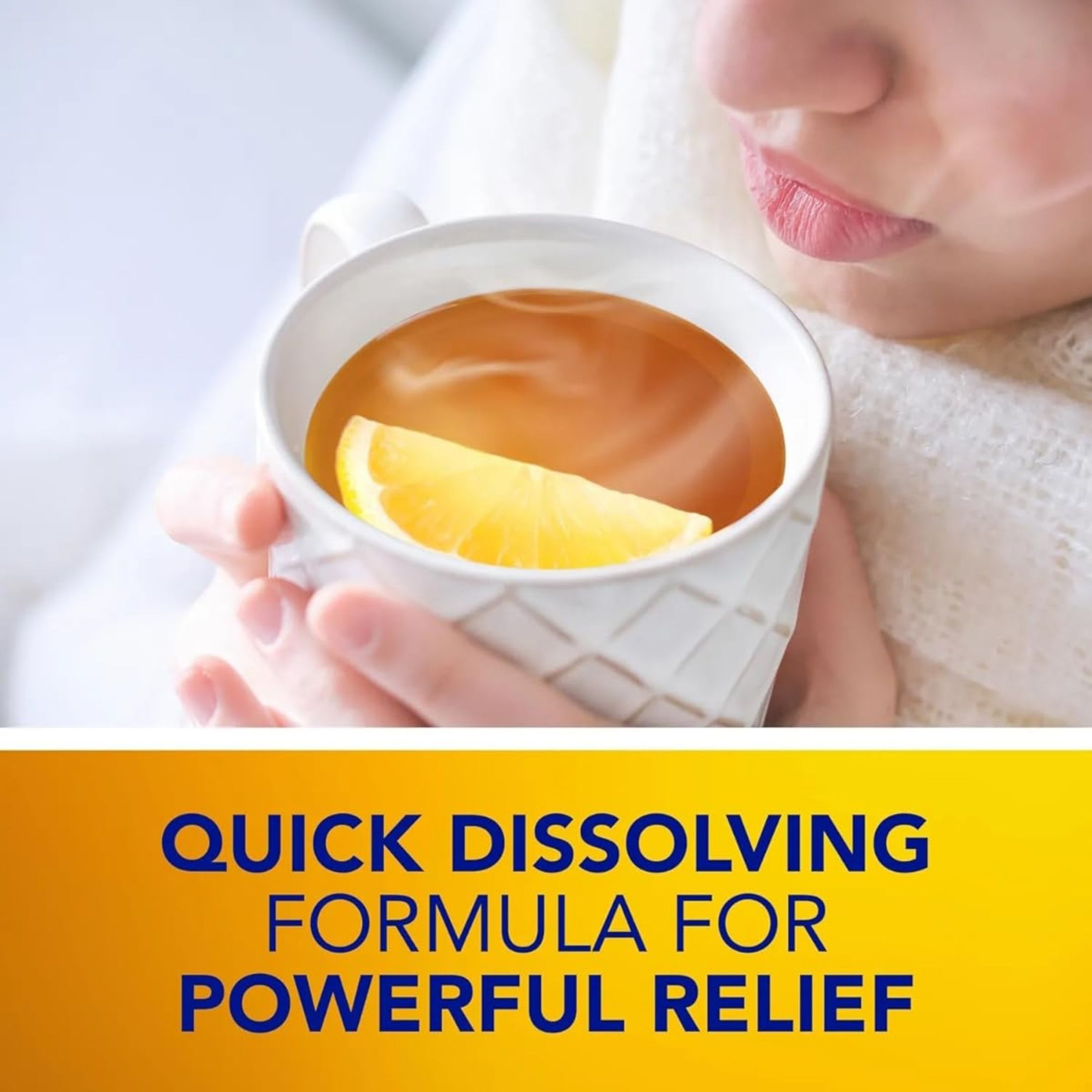 Vicks Cold & Flu + Congestion, Max Strength, Powder Packets, Honey Lemon Tea Flavor