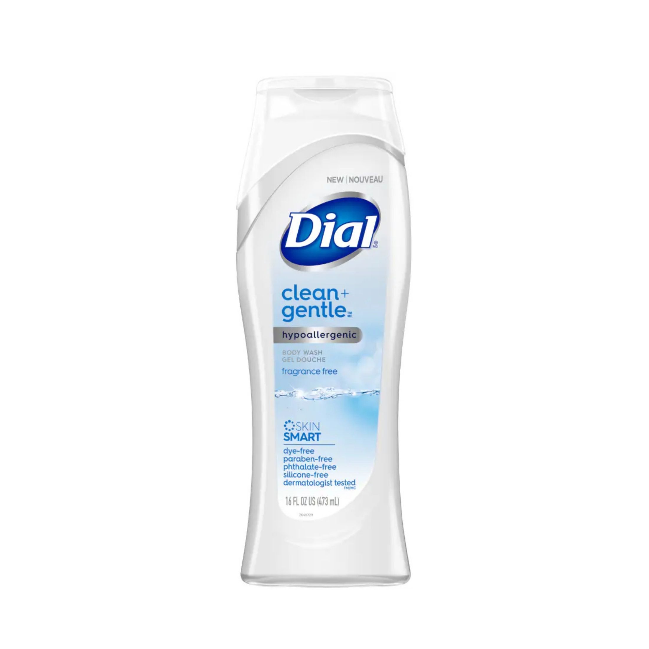 Dial Clean + Gentle Fragrance Free Body Wash 16 Fl Oz