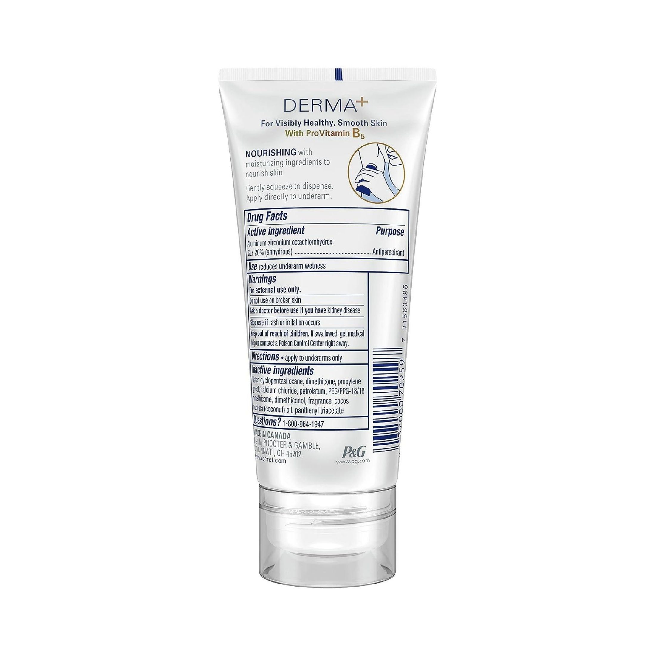 Secret Antiperspirant, Nourishing, 48 Hr, Invisible Gel 2.5 Oz