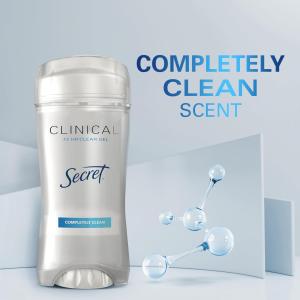 Secret Clinical Strength Antiperspirant & Deodorant Clear Gel - Completely Clean - 1.6oz