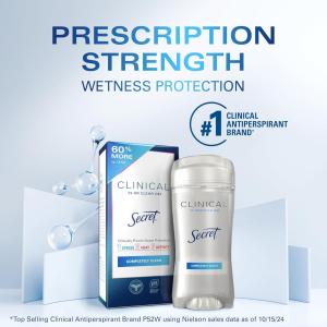 Secret Clinical Strength Antiperspirant & Deodorant Clear Gel - Completely Clean - 1.6oz