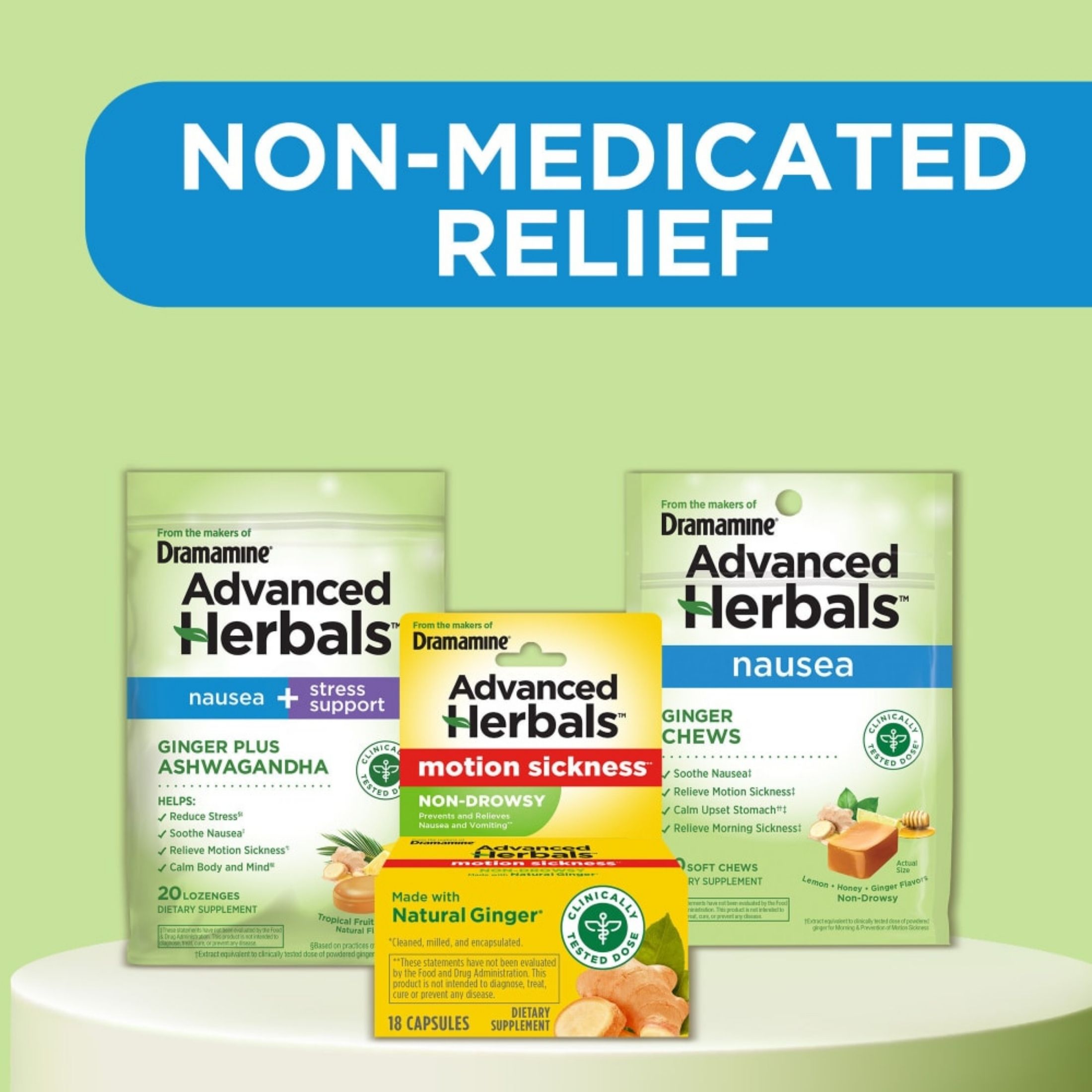 Dramamine Nausea Relief Soft Chews - Ginger, Lemon, Honey