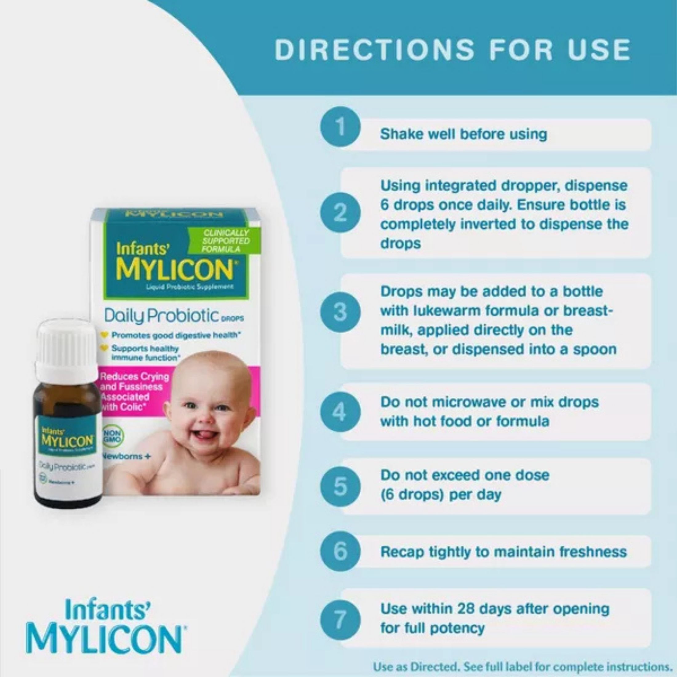 Infants' Mylicon Daily Probiotic Colic Drops - 0.28 Fl Oz