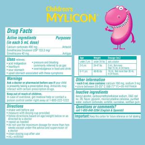 Mylicon Bubble Gum Flavor All-in-One Tummy Relief For Kids - 4oz