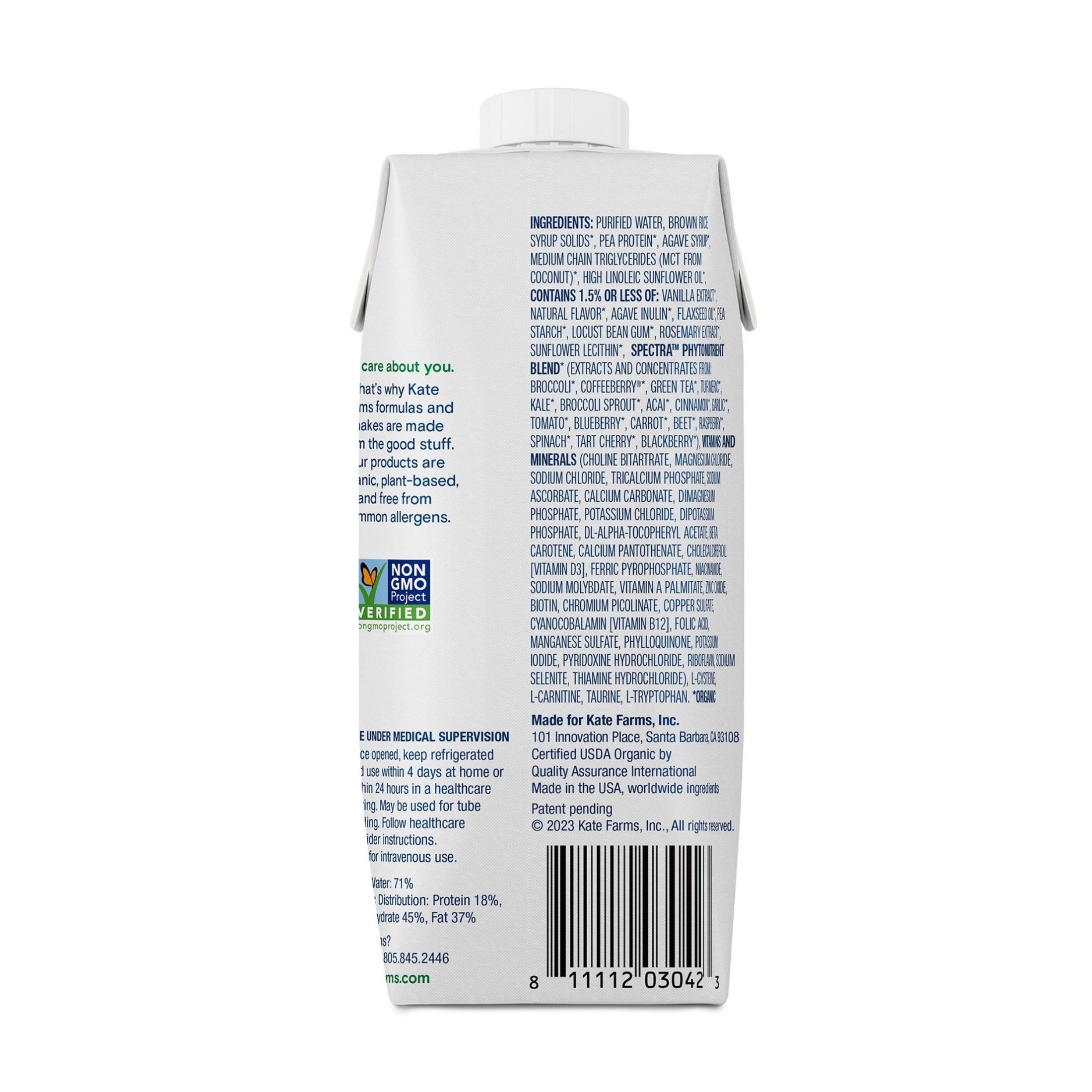 Standard 1.4 Kate Farms Oral Supplement, 325 Ml, Plain